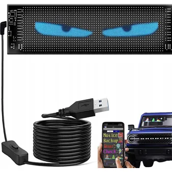 Osvětlení interiéru vozidel AUTOMOBILOVÁ LAMPA DO AUTA LED PÁSEK ĎÁBELSKÉ OČI 348x108mm KAMION