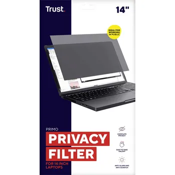 Příslušenství pro notebook Trust Primo Privacy Filter fólie chránicí proti blikání obrazovky Notebook 35,6 cm (14) Formát obrazu: 16:9 25194 Universal
