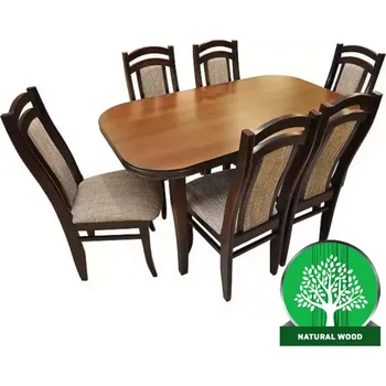 Jídelní set Jídelní set Pavel 3 1+6 Ořech 140x80+40