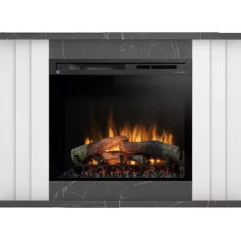 Elektrický krb Paria 28 bílá/černý mramor