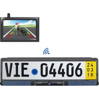 Autodíl SET bezdrátový digitální kamerový systém s kamerou v SPZ se solárním napájením a monitorem 4,3 palců, cw3-spzcam43.1