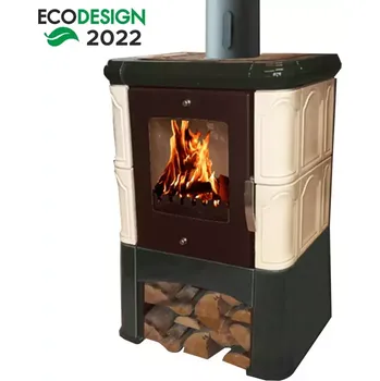 Krbová kamna Kachlová kamna Piccolo II butter-grassgreen 6k