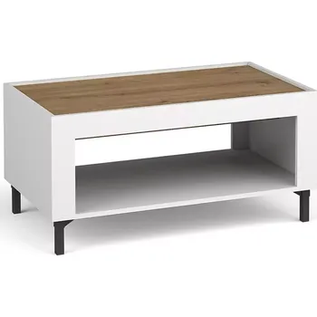 Obývací stěna Konferenční Stolek Mossa M09 dub whisky/bílá mat