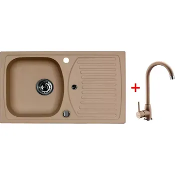 Kuchyňský dřez Dřez Record béžový + baterie