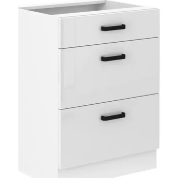 Kuchyňská skříňka MIA bílý lesk/bílá 60d 3s bb