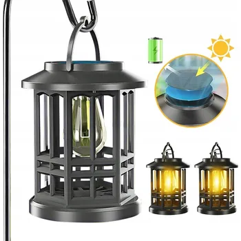 Venkovní osvětlení 2 KS Solární LED lucerna, zahradní lampa, 3200K, dekorativní lampička