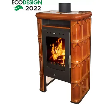 Krbová kamna Kachlová kamna Bergamo II goldbrown 7kw