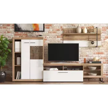 Obývací stěna Obývací Stěna Caen dub/bílá 11011916