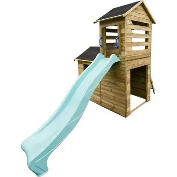 Dětský domeček Dětský domeček Robert se skluzavkou 165x118x249cm