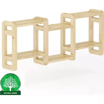 Obývací stěna Polička borovice PK103-120x44x19 přírodní