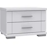 Noční Stolek Snow 60cm Bílá Mat