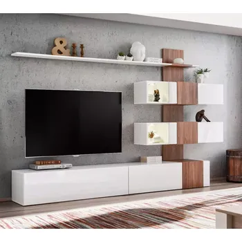 Obývací stěna Obývací Stěna Quill 250cm Sterling/Bílý/Bílý Lesk