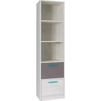 Dětský pokoj Regál Rest 50 cm Seda/Dub Bila