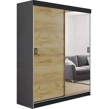 Kancelářská sestava Skříň Retro 138 1l Grafit / Přední Craft