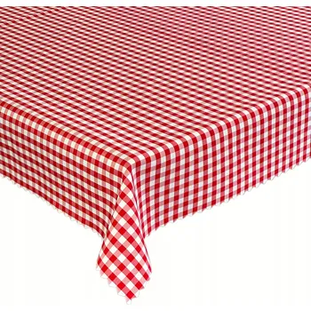 ubrus Ubrus odolný proti skvrnám na stůl Greta Kostkovaný Červený 110x220 cm
