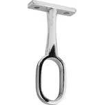 Držák oválné šatní tyče 30x15mm, průběžný, poniklovaný