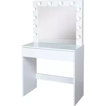 Toaletní stolek Toaletní Stůl Malmo + Led Bílý