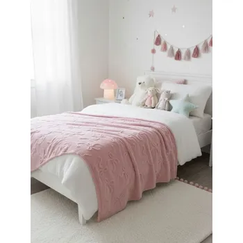 deka Sinsay - Deka s reliéfním vzorem mašlí - růžová - 646IT-30X - 646IT-30X-ONE