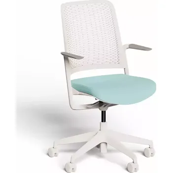 Kancelářská sestava Otáčecí židle WITHME GRAY CSE20 modrá