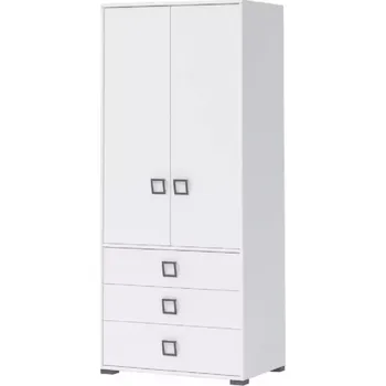 Dětský pokoj Rohová Skříň 2D3S Kiki G23-BE/KI-15 white/white