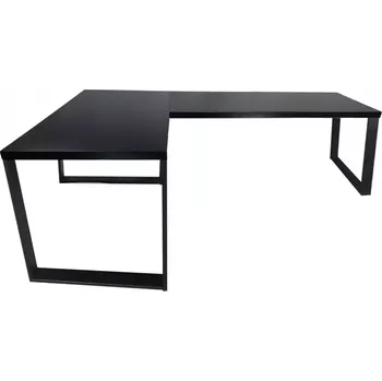 Kancelářská sestava Psací Stůl Roh. Loft Top Černá 180x120x2,8 Model 0