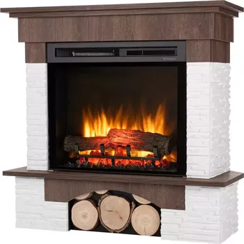 Rohový elektrický krb Porto 23 ořech
