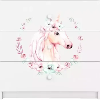 Dětský pokoj Dětská komoda Babydreams bílá - Kůň