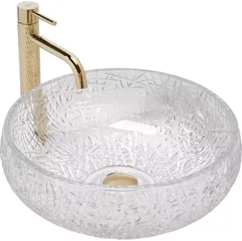 Umyvadlo na desku Ice Transparent Rea-U5070