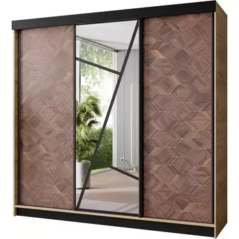 Kancelářská sestava Skříň Vena 200 dub craft zlatý + art deco