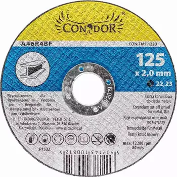 Řezný kotouč Korundový řezný kotouč na kov 125 x 2,0 mm, Condor