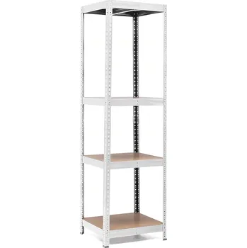 regál Policový regál Trestles RH 1800x600x600, nosnost 1400 kg, 4 police Barva: pozink, Provedení police: dřevěná DTD 8 mm