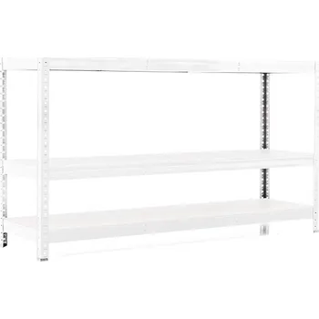 regál Policový regál Trestles RH 900x1400x300, nosnost 900 kg, 3 police Barva: pozink, Provedení police: bílá MDF 5 mm