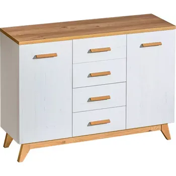 Kancelářská sestava Komoda Sven 2d4s 130cm Dub Nash / Andersen Borovice
