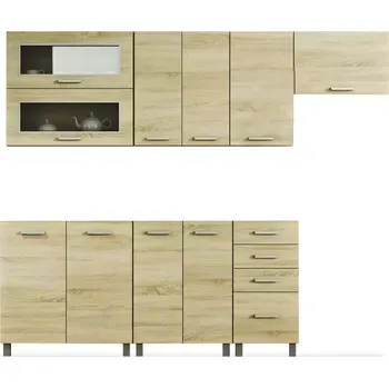 Kuchyňská linka Kuchyňská linka Lucjan 240cm Dub Sonoma Bez Pracovní Desky