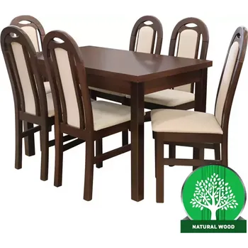 Jídelní set Jídelní set Rex 1+6 Ořech 120x70+40