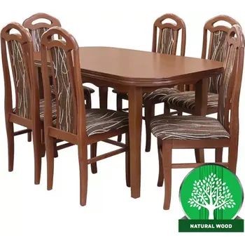 Jídelní set Jídelní set Daniel 1+6 Dub Rustikal 140x80+40