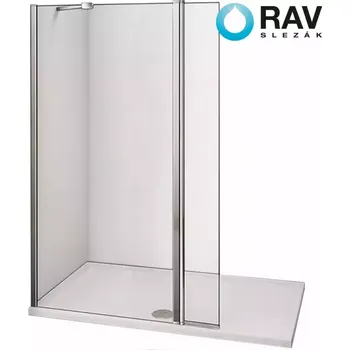 RAV-SLEZÁK Stěna walk-in Dafne (60+30)x195 čirě – chrom