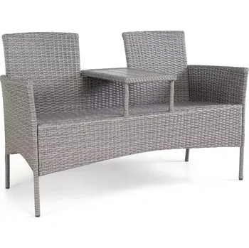 Zahradní lavice Lavice technorattan Hugo šedá