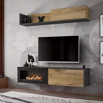 Obývací stěna Obývací Stěna Dallas B + biokrb dub flagstaff/antracit