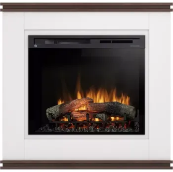 Elektrický krb Vena 28 bílá/dub tmavý