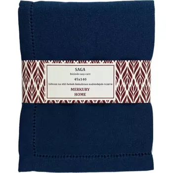 ubrus Běhoun na stůl SAGA indigo 45x140 easy care