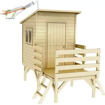 Dětský domeček Dřevěný dětský domeček OAKLAND 187x261x216 cm