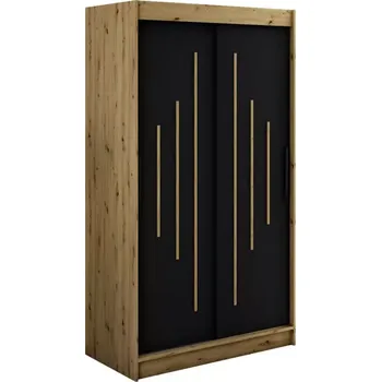 Kancelářská sestava Skříň Halifax Y 120 dub Artisan/černá