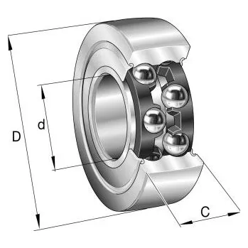 Malířský váleček Pásový váleček, Drážkovací váleček LR5308-2Z-TVH-XL FAG