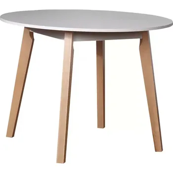 Jídelní stůl Stůl ST-57 FI 90 bílá/přírodní buk