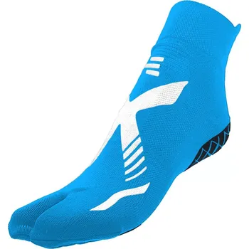 R-EVENGE Ponožky pool 1 finger pro dospělé, světle modrá-bílá se stříbrným vláknem. 42/45 BÍLÁ