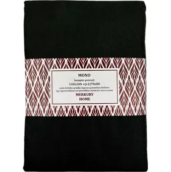 Povlečení Bavlněné povlečení světle šedá Mono antracit 140x200 + (1) 70x80 Merkury Home