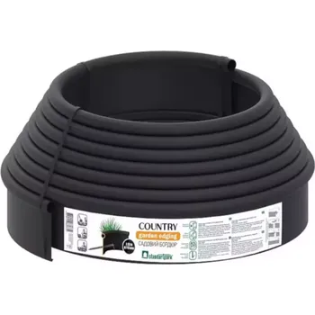 Zahradní obrubník Ohrazení Country černé 10 m
