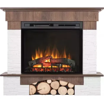Rohový elektrický krb Porto 28 ořech