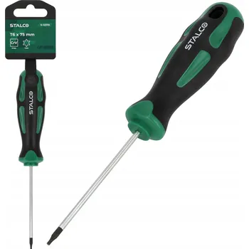 Šroubovák Šroubovák TORX T6 x 75 MM CrV STALCO S-12370